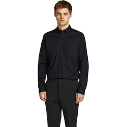 Jack & Jones Herren Freizeit Hemd JPRBLACARDIFF Slim Fit Slim Fit Schwarz Slim Fit 12201905 M