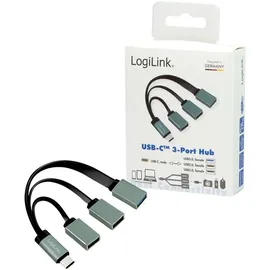Logilink UA0315 USB-C Hub Schwarz, Grau