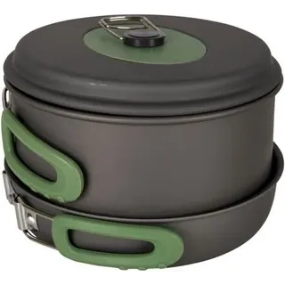 Bo-Camp Explorer 3tlg Campinggeschirr Topf Pfanne Stapelbar Alu