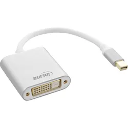 InLine® Mini DisplayPort zu DVI Adapter Aluminium, weiß, 0,15m