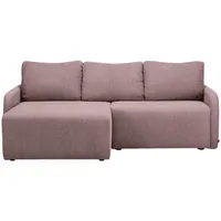 Carryhome Ecksofa, Rosa, Kunststoff, 3-Sitzer, Füllung: Schaumstoff, Silikon, seitenverkehrt montierbar, L-Form, 217x146 cm, Fsc, Stoffauswahl, Liegefunktion, Rücken echt, Wohnzimmer, Sofas & Couches, Wohnlandschaften, Ecksofas