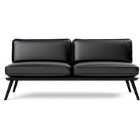 Spine Lounge Suite Sofa, esche schwarz / leder primo 88 schwarz