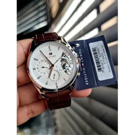 Tommy Hilfiger Baker 1710450 Herrenuhr - Weiß/Braun/Silber