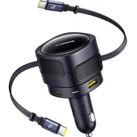 Baseus Enjoyment Max Car Charger with USB-C USB-C Cables