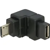 DeLock USB 2.0 Adapter Micro-B auf Micro-B Schwarz