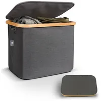 HENNEZ Aufbewahrungskorb Adrian 40L 40 x 30 x 20 cm grau