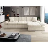 Mirjan24 Ecksofa Malwi Cord mit Schlaffunktion und Bettkasten, mit Regulierbare Armlehnen, L-Form, 278x161 cm, Wohnzimmer, Sofas - Poso 100, Seite: Rechts) montierbar,