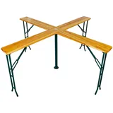 chefgastro Bierzelttisch XXL klappbar 102 x 240 x 30 cm Braun