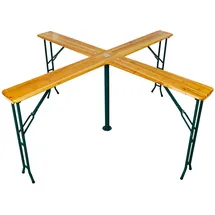 chefgastro Bierzelttisch XXL klappbar 102 x 240 x 30 cm Braun