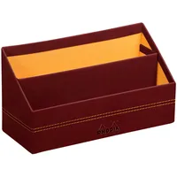 Rhodia Rhodiarama Briefständer aus Kunstleder, 25x10x14 cm - Weinrot