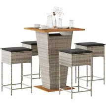 vidaXL Gartenbar-Set 5-tlg. Grau