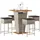 vidaXL Gartenbar-Set 5-tlg. Grau