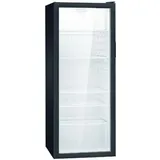 Bomann KSG 7289 Glastür-Kühlschrank, 55 cm breit, 245 L, LED Beleuchtung, Abtauautomatik, 5 Gitterablagen je 35kg Traglast, schwarz