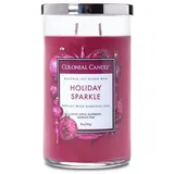 Colonial Candle Große Duftkerze im Glas mit Deckel | Holiday Sparkle | Duftkerze Eukalyptus | Kerzen mit mehreren Dochten | Kerzen lange Brenndauer (60h) | Kerzen Rot (538g)