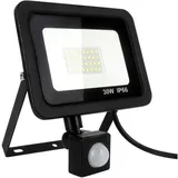 30-w-led-außenstrahler Mit Bewegungsmelder, Leistungsstarker Led-spot, 6000 K, Sicherheitsbeleuchtung Für Garten Und Garage