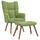 vidaXL Relaxsessel mit Hocker 32 x 95,5 x 32 cm Hellgrün Samt