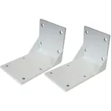 Mendler Deckenadapter für Kassetten-Markise 13,9 x 22,7 cm Weiß Stahl 2 St.