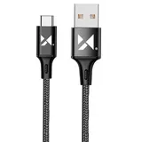 wozinsky Ladekabel Schnellladekabel USB - USB Typ C 2,4A 1m Schwarz - Schwarz