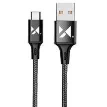 wozinsky Ladekabel Schnellladekabel USB - USB Typ C 2,4A 1m Schwarz - Schwarz