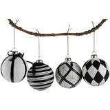 AM Design Weihnachtsbaumkugel »Weihnachtsdeko, Christbaumschmuck, Christbaumkugeln aus Glas«, (Set, 12 St.), schwarz