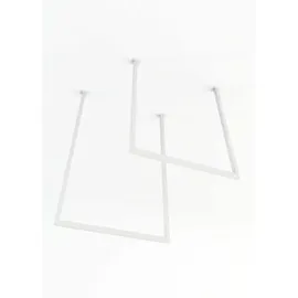 metallbude Handtuchhalter 2er-Set Tensi Stahl Weiß