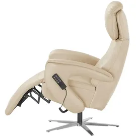 Hukla Relaxsessel Pierre Leder 75 x 126 x 177 cm Beige elektrisch