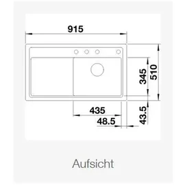 Blanco Zenar 5 S InFino Becken rechts anthrazit (523934)