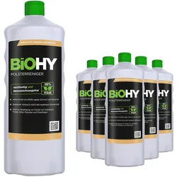 BiOHY Spezial Polsterreiniger (6x1l Flasche) | Ideal für Autositze, Sofas, Matratzen etc. | Ebenfalls für Waschsauger geeignet