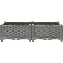 vidaXL Hochbeet 80 x 40 x 23 cm Grau