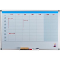 Relaxdays Whiteboard, Tagesplaner, abwischbar, magnetisch, Planungstafel mit Stiftablage, Magnetwand
