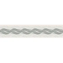 A.S. Création Moderne Bordüre Wellen Schwarz Weiß Silber Metallic Selbstklebend 384126 5,00 m x 0,13 m Made in Germany