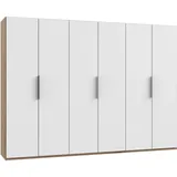 MID.YOU Drehtürenschrank Level 36A 300 x 216 x 58 cm Weiß/Eiche