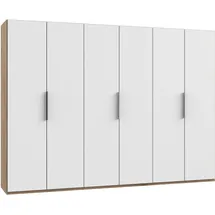 MID.YOU Drehtürenschrank Level 36A 300 x 216 x 58 cm Weiß/Eiche