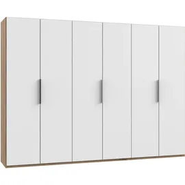 MID.YOU Drehtürenschrank Level 36A 300 x 216 x 58 cm Weiß/Eiche