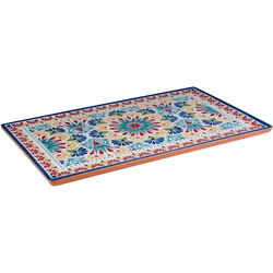 Tablett APS "Arabesque", orange (terrakotta), B:32,5cm H:2cm L:53cm, Melamin, Tabletts, Terrakotta-Optik, spülmaschinengeeignet
