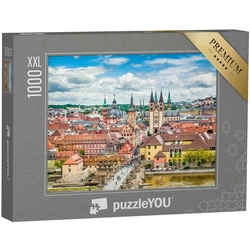 puzzleYOU Puzzle Puzzle 1000 Teile XXL „Würzburg mit der Alten Mainbrücke, Region Frank, 1000 Puzzleteile, puzzleYOU-Kollektionen Burgen