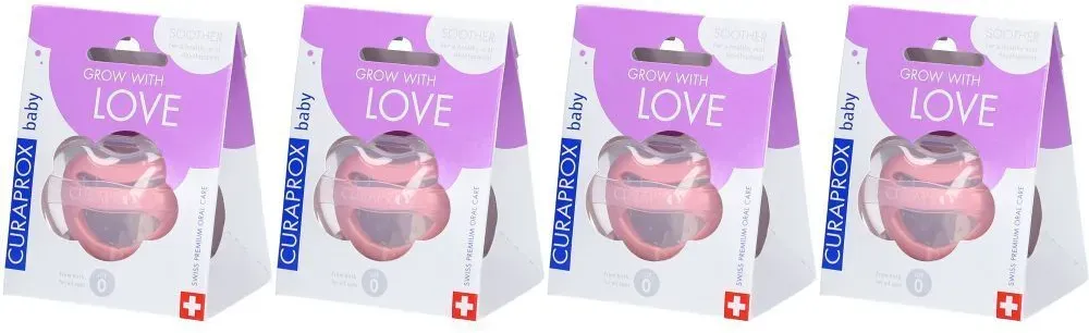 Curaprox baby Schnuller Gr 0 rosa einfach