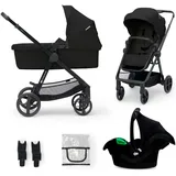 Kinderkraft »NEWLY 3IN1 MINK Pro classic schwarz, Kinderwagen