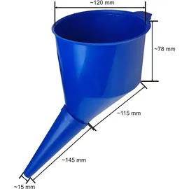 Bradas Einfülltrichter mit Sieb abgewinkelt blau