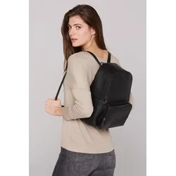 Cityrucksack SOCCX, schwarz, Polyurethane, Rucksäcke