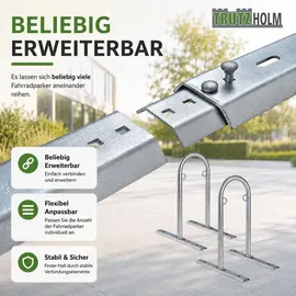 Trutzholm Fahrradständer Parker Typ U 140 x 88 cm Stahl feuerverzinkt Ø 50 mm grau