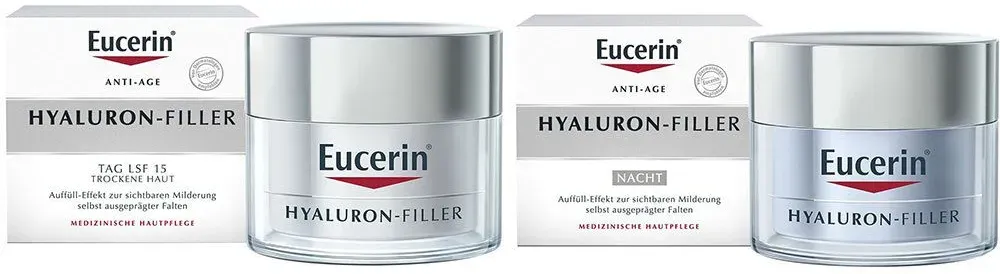 Eucerin® Hyaluron-Filler Tagespflege + Eucerin® Hyaluron-Filler Nachtpflege