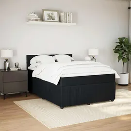 vidaXL Boxspringbett 140 x 200 cm H2 Schwarz