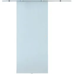 HOMCOM Glasschiebetür Aluminium, Sicherheitsglas