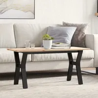 VidaXL Couchtisch Y-Gestell 100x50x45 cm Massivholz Kiefer & Stahl