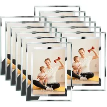 hoikwo Bilderrahmen Silber 13x18 cm 12er Set