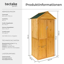 Tectake Geräteschrank 0,81 x 0,60 m Braun