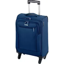 Bowatex Weicher Koffer 67 cm mittlerer 80 Liter Rollen Stoff Trolley Blau Uni Bowatex - Blau/Dunkelblau