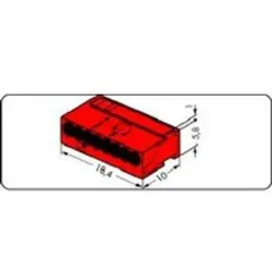 50St. Wago 243-808 Micro Dosenklemme 8X1 qmm rot