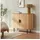 [en.casa] Beistellschrank Tvedestrand 100 x 40 x 80 cm Natur/Schwarz